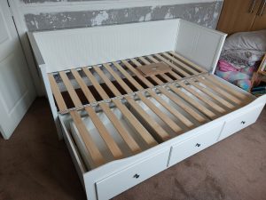 ikea bed with storage flat pack assembly leeds